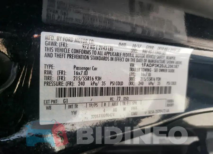 1FADP3K20JL206387 Photo# 13