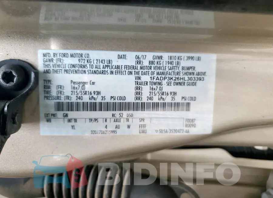 1FADP3K26HL303393 Photo# 12