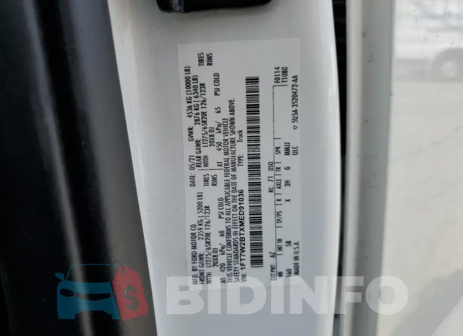 1FT7W2BTXMED91036 Photo# 13