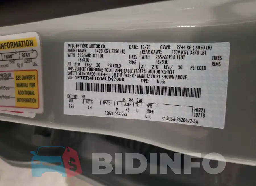 1FTER4FH2MLD97098 Photo# 12