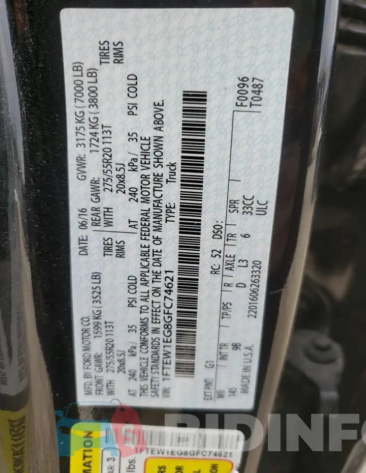 1FTEW1EG8GFC74621 Photo# 12