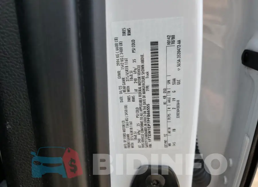 1FTEW1EP7PFB66555 Photo# 12