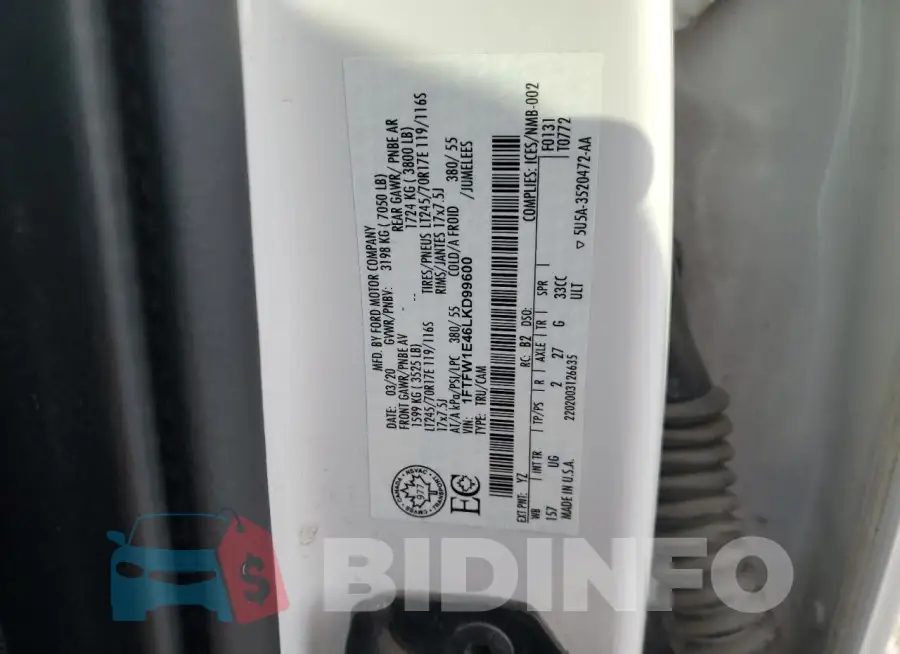 1FTFW1E46LKD99600 Photo# 13