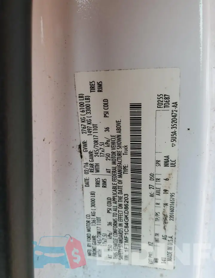 1FTMF1C84GKD86203 Photo# 12