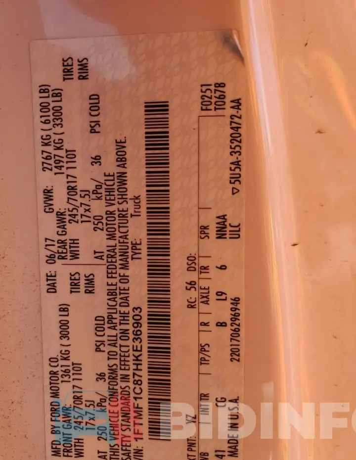 1FTMF1C87HKE36903 Photo# 13