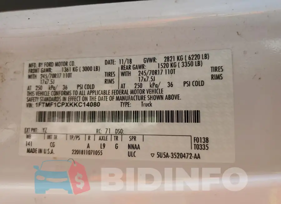 1FTMF1CPXKKC14080 Photo# 12