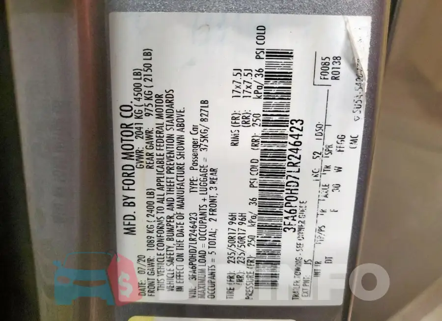 3FA6P0HD7LR246423 Photo# 12