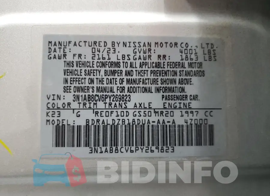 3N1AB8CV6PY269823 Photo# 12