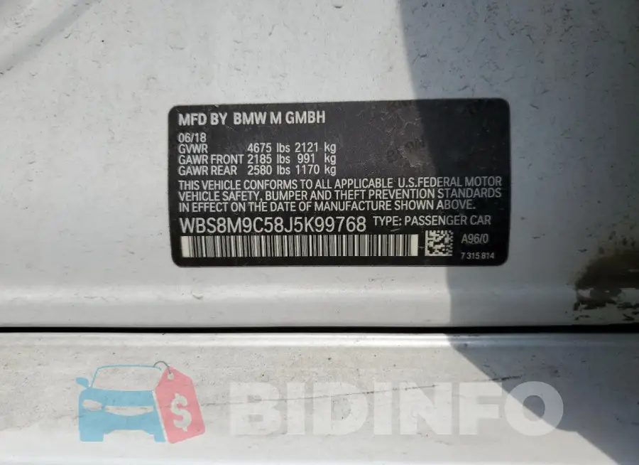 WBS8M9C58J5K99768 Photo# 13