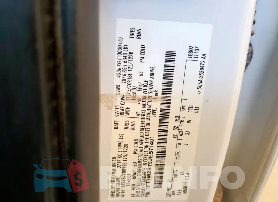 1FT7W2BT9JEB71401 Photo# 12