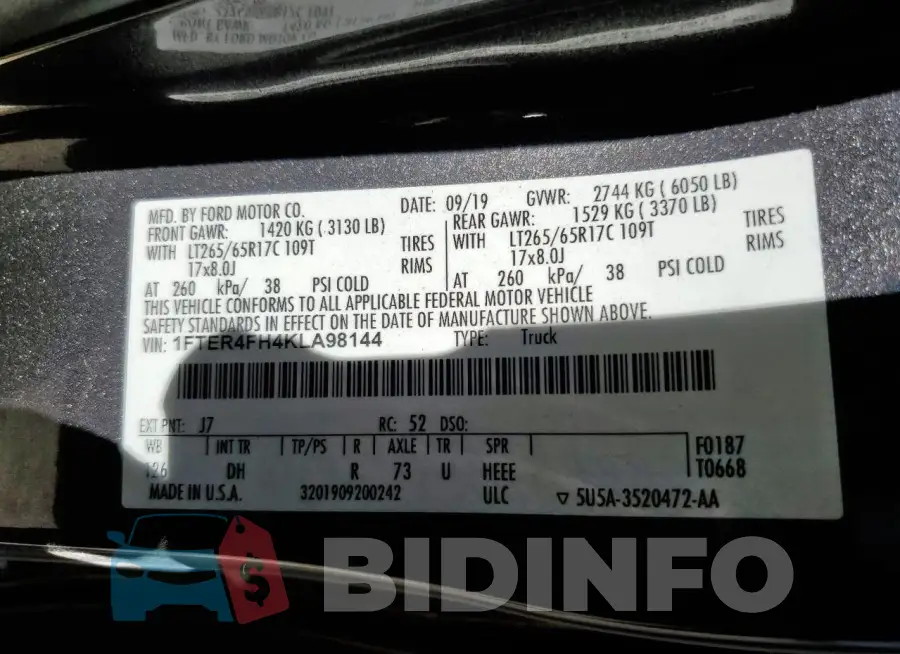 1FTER4FH4KLA98144 Photo# 13