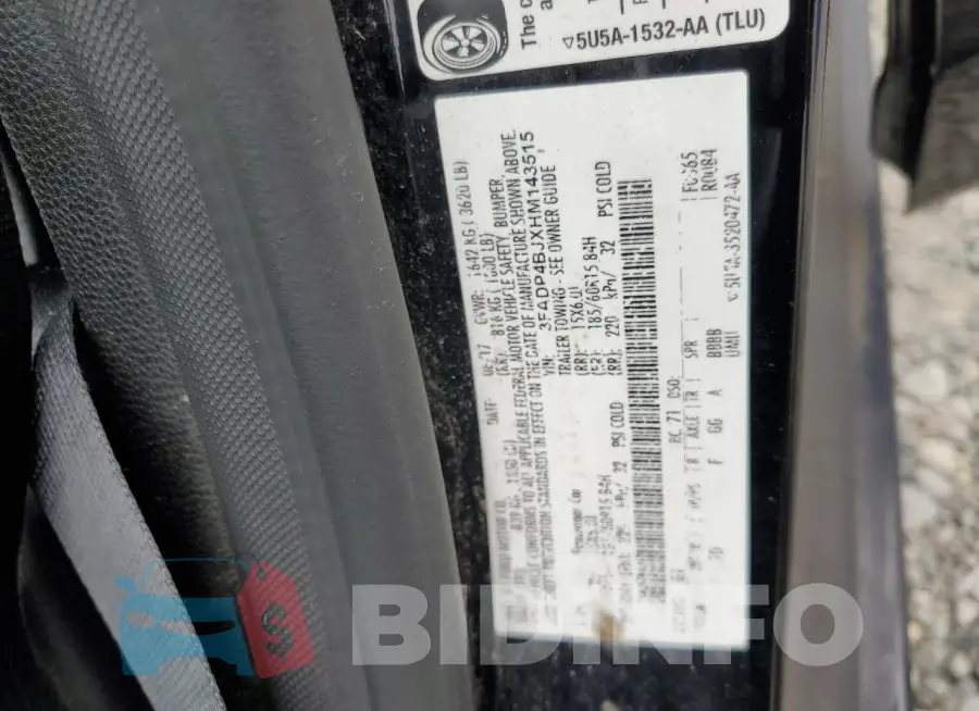 3FADP4BJXHM143515 Photo# 12