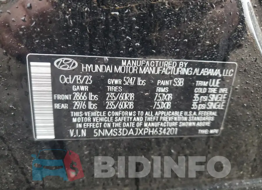 5NMS3DAJXPH634201 Photo# 13