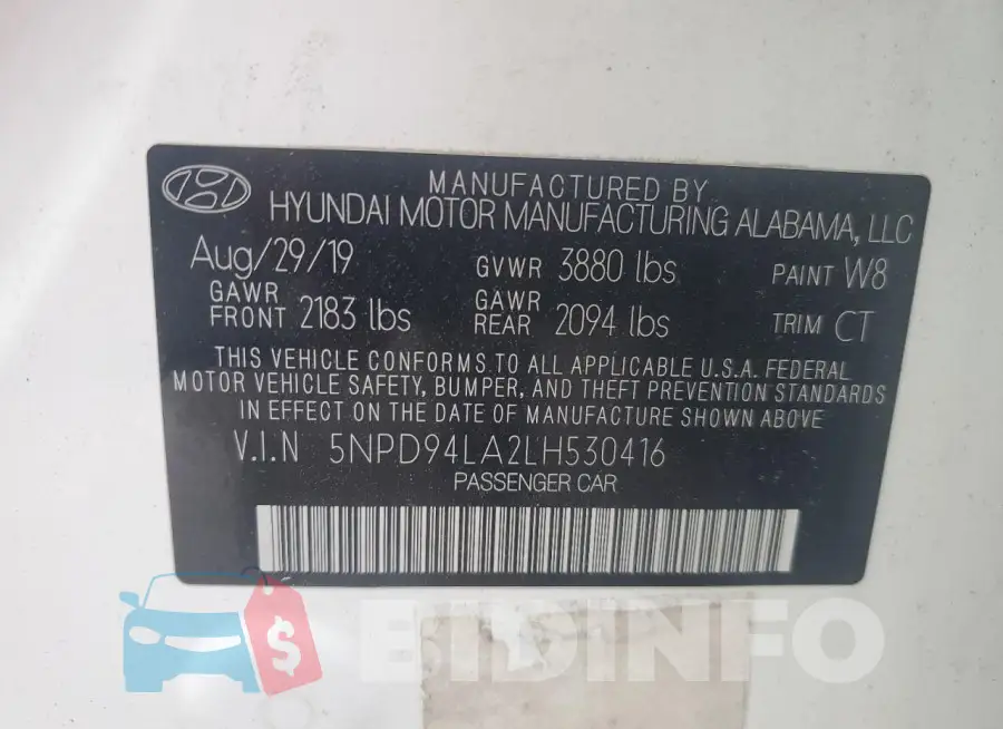 5NPD94LA2LH530416 Photo# 12
