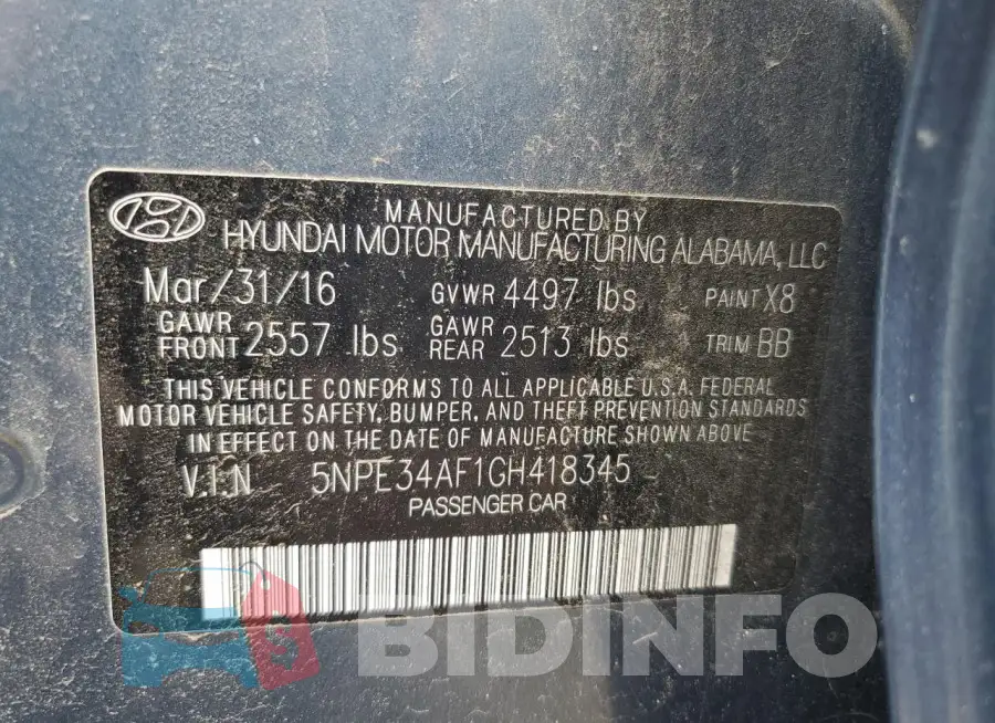 5NPE34AF1GH418345 Photo# 12