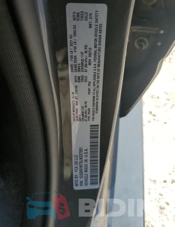 1C6SRFMT5LN337591 Photo# 12