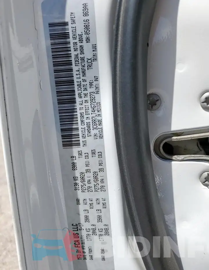 3C6RR7LT4HG729273 Photo# 12