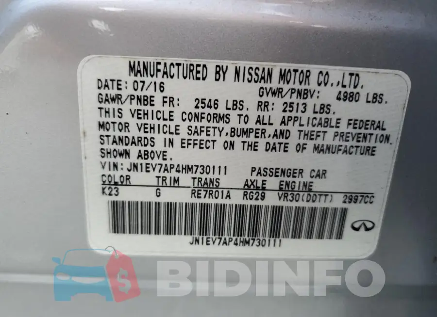 JN1EV7AP4HM730111 Photo# 12