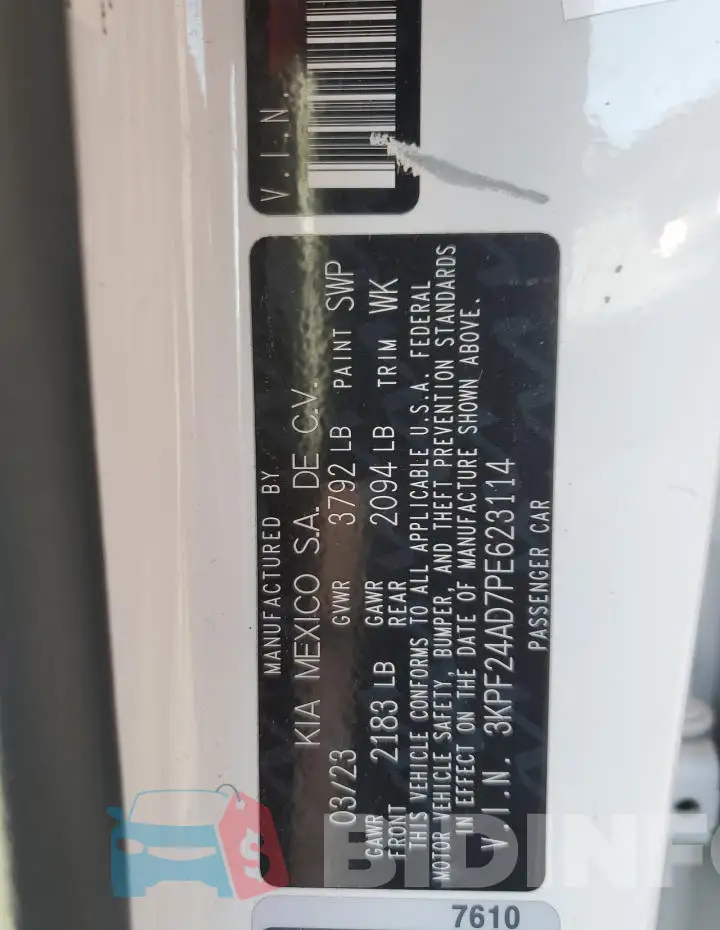 3KPF24AD7PE623114 Photo# 12
