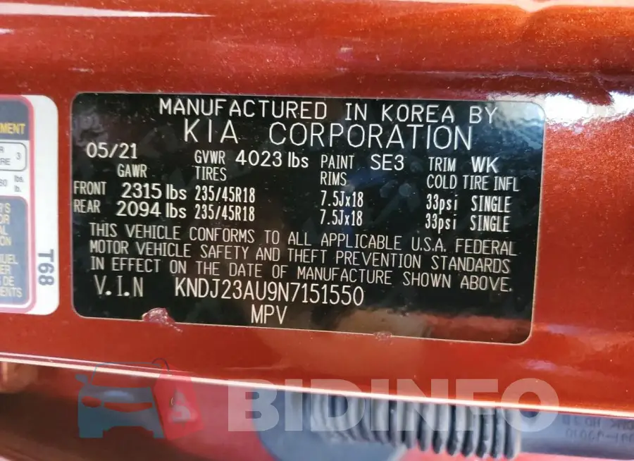 KNDJ23AU9N7151550 Photo# 13