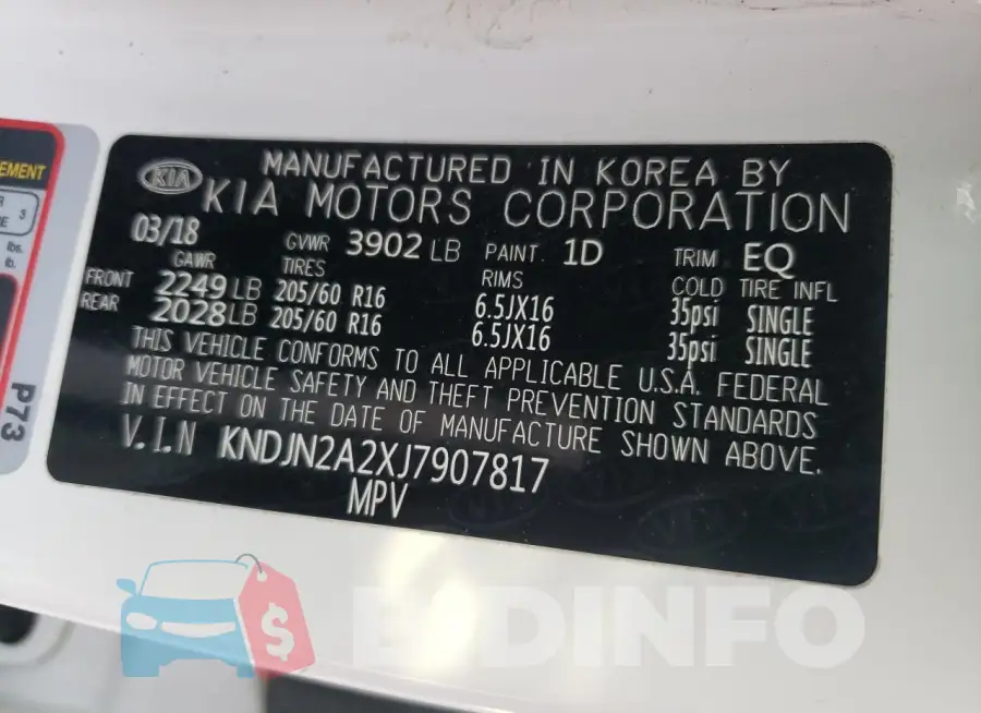 KNDJN2A2XJ7907817 Photo# 13