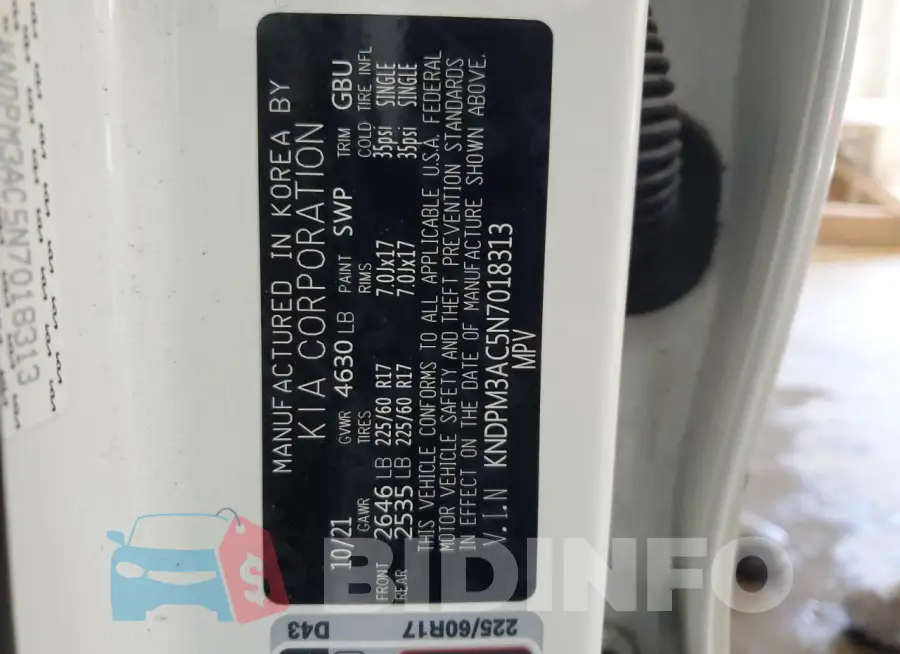 KNDPM3AC5N7018313 Photo# 14