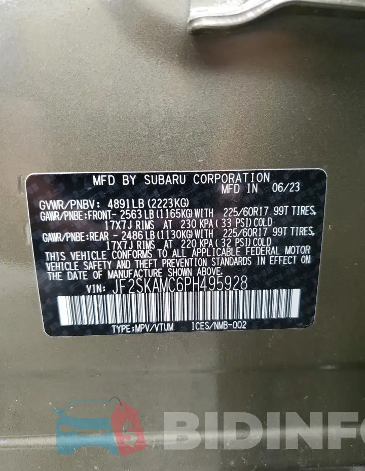 JF2SKAMC6PH495928 Photo# 14