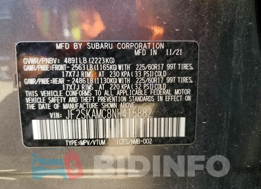 JF2SKAMC8NH415882 Photo# 12