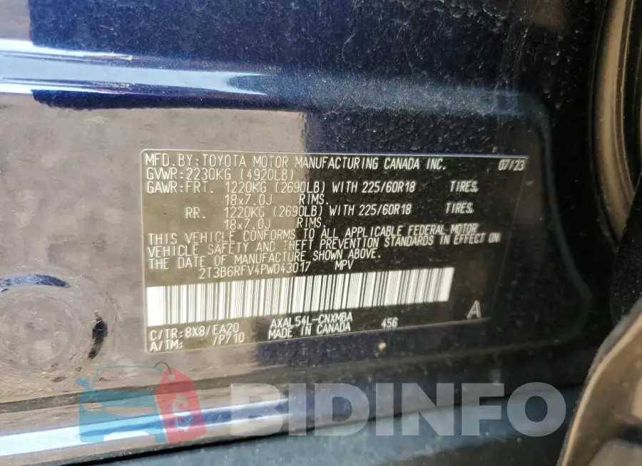 2T3B6RFV4PW043017 Photo# 13