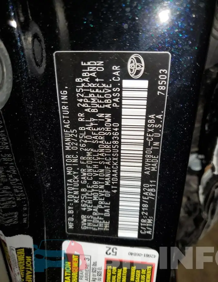 4T1DAACKXSU583640 Photo# 12