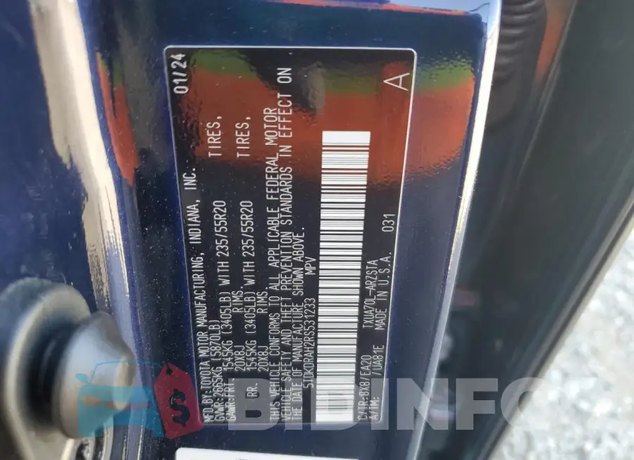 5TDKDRAH2RS531233 Photo# 14