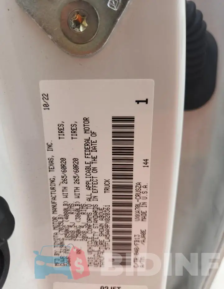 5TFLA5AA9PX020361 Photo# 12