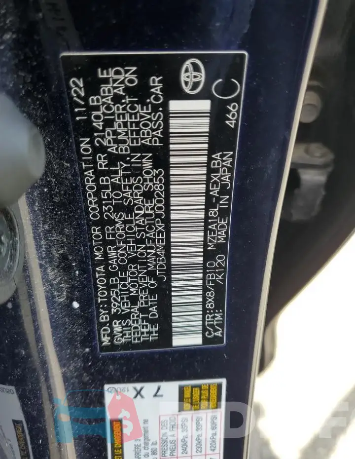 JTDB4MEEXPJ002853 Photo# 12