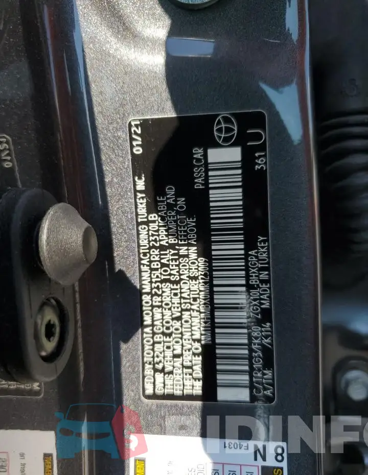 NMTKHMBX0MR123009 Photo# 13