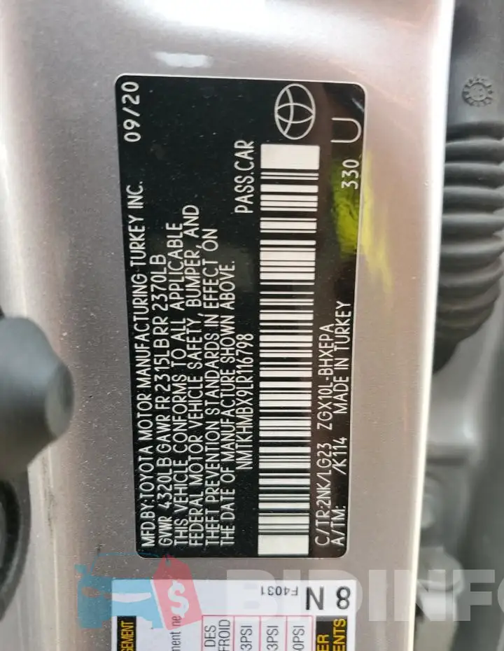NMTKHMBX9LR116798 Photo# 14