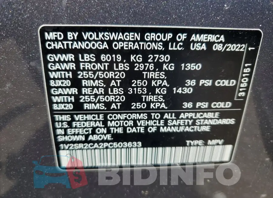 1V2SR2CA2PC503633 Photo# 14