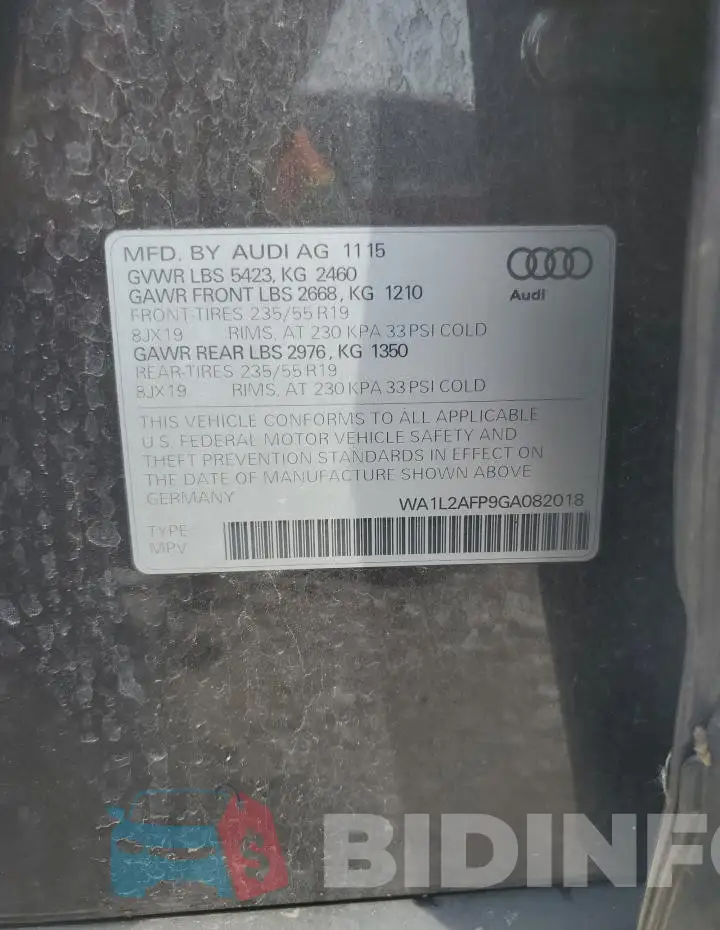 WA1L2AFP9GA082018 Photo# 14