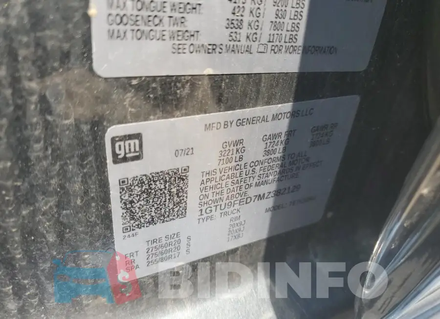 1GTU9FED7MZ382129 Photo# 13