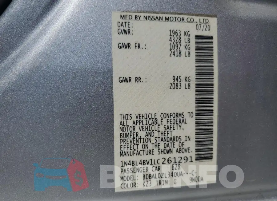 1N4BL4BV1LC261291 Photo# 13