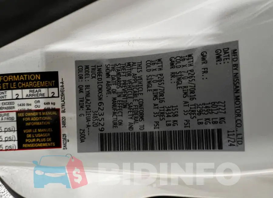 1N6ED1CMXSN623529 Photo# 10