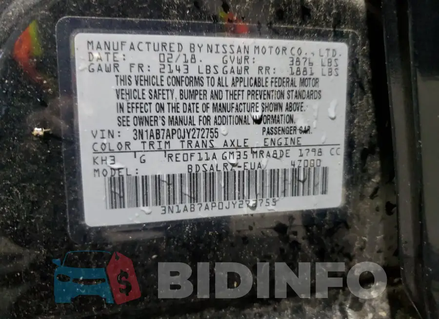 3N1AB7AP0JY272755 Photo# 12