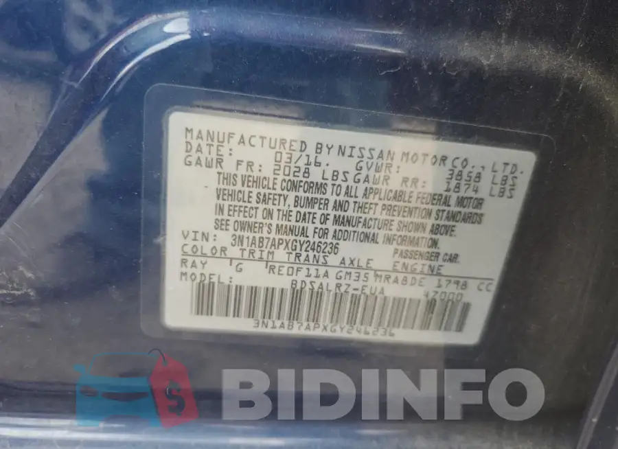 3N1AB7APXGY246236 Photo# 12