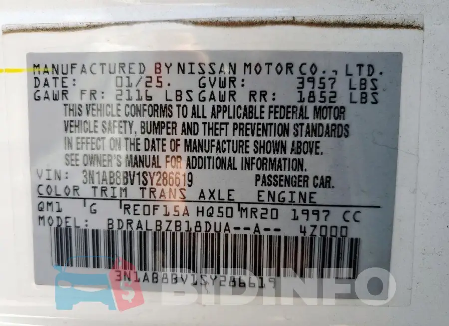 3N1AB8BV1SY286619 Photo# 12