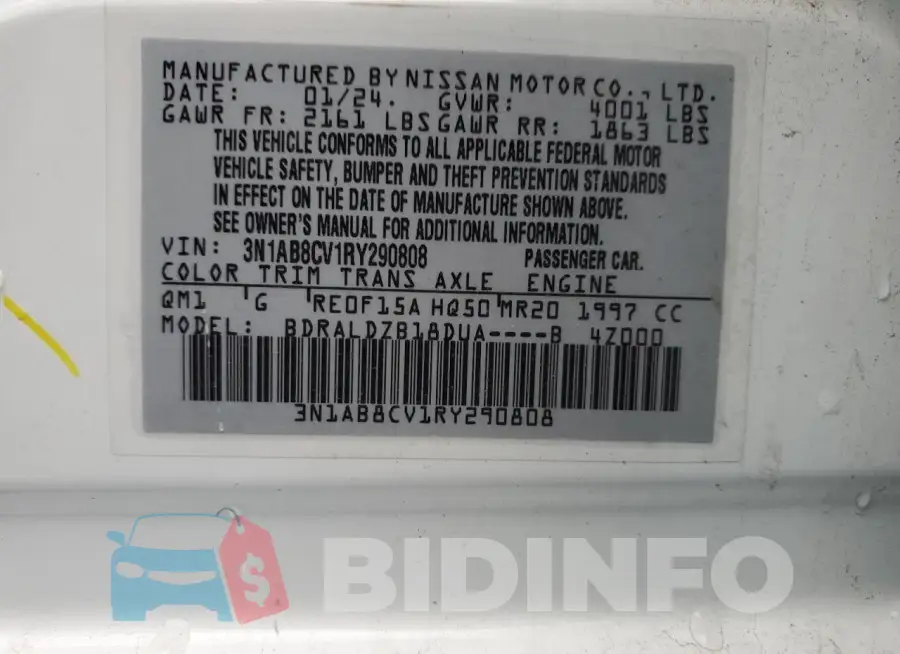 3N1AB8CV1RY290808 Photo# 13