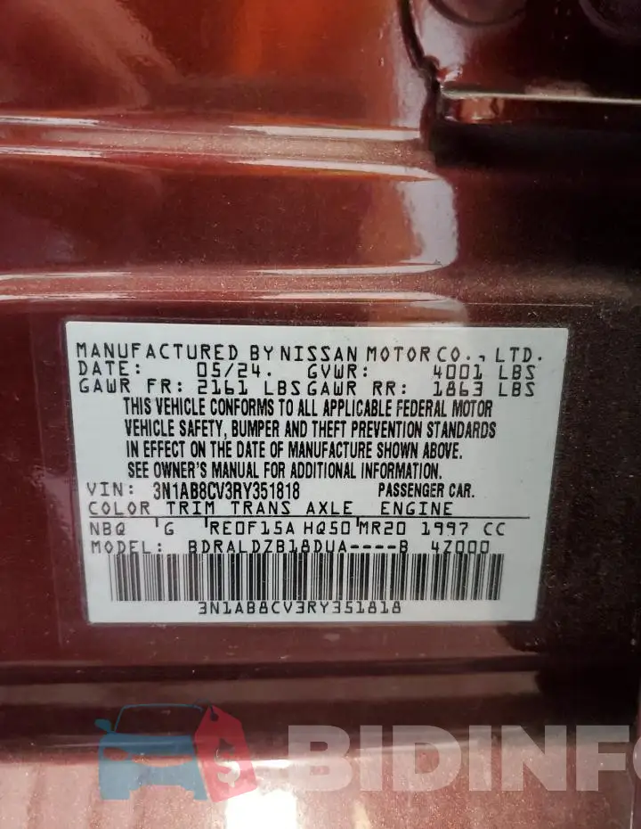 3N1AB8CV3RY351818 Photo# 12
