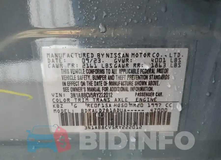 3N1AB8CV5RY222012 Photo# 13