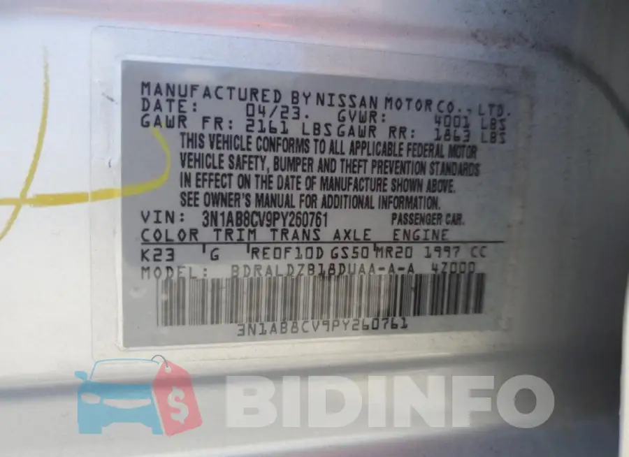 3N1AB8CV9PY260761 Photo# 12