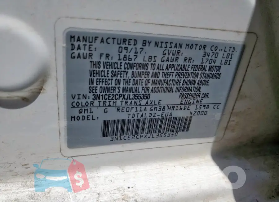 3N1CE2CPXJL355350 Photo# 13