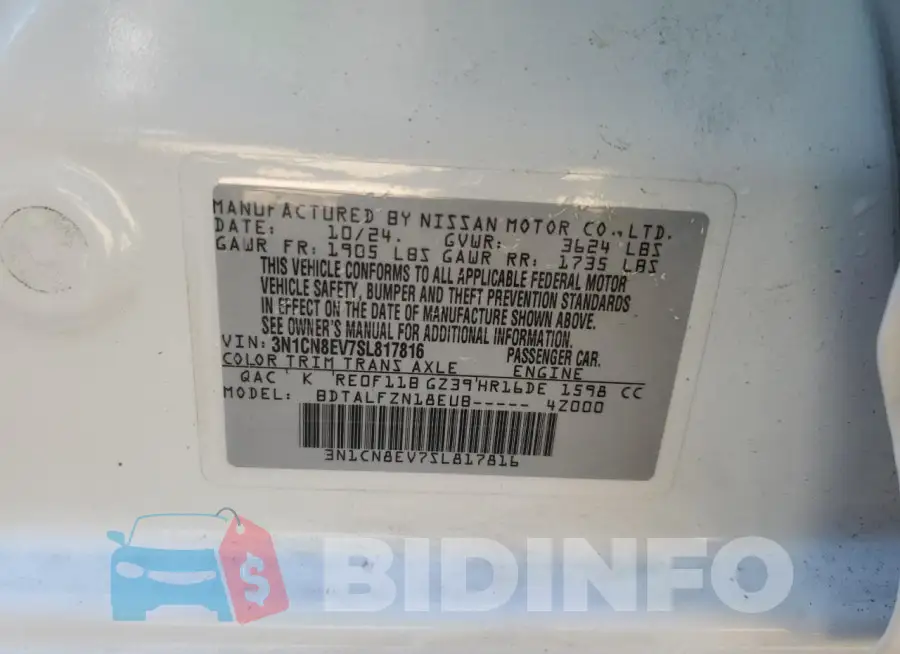 3N1CN8EV7SL817816 Photo# 12