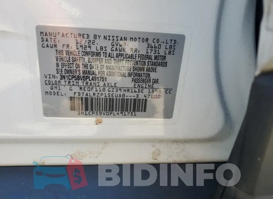 3N1CP5BV0PL491751 Photo# 13
